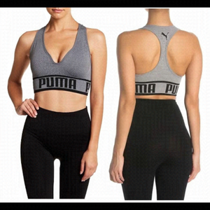 Puma gray Apex sports bra Sz M